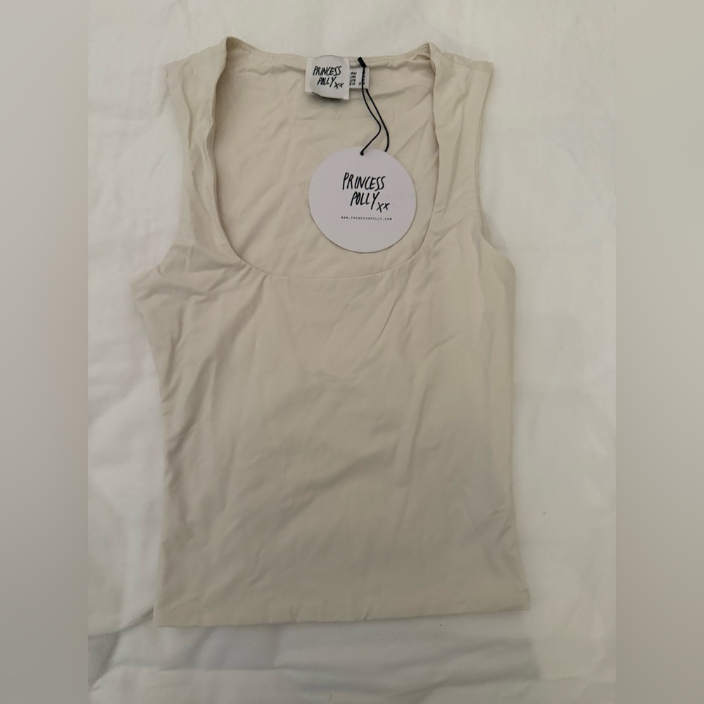 Princess Polly Off-White Tank Top